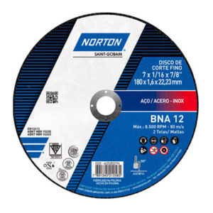 disco de corte de 7" norton bna12