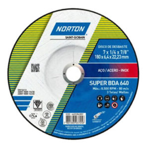 Disco de desbaste Norton para metal de 7"x1/4"x7/8"