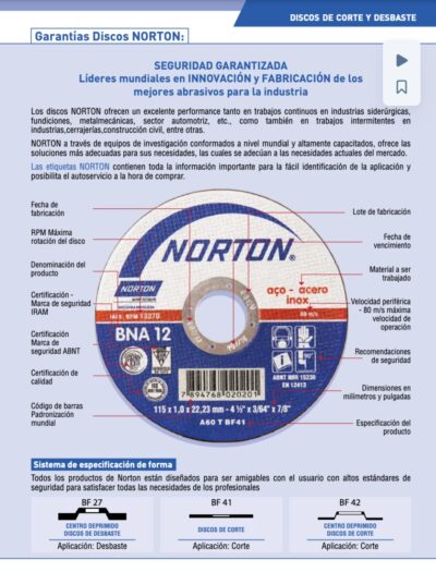 discos bna12 norton