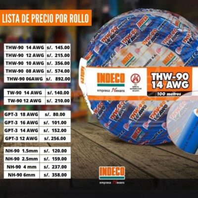 Rollo de cables indeco precio